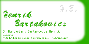 henrik bartakovics business card